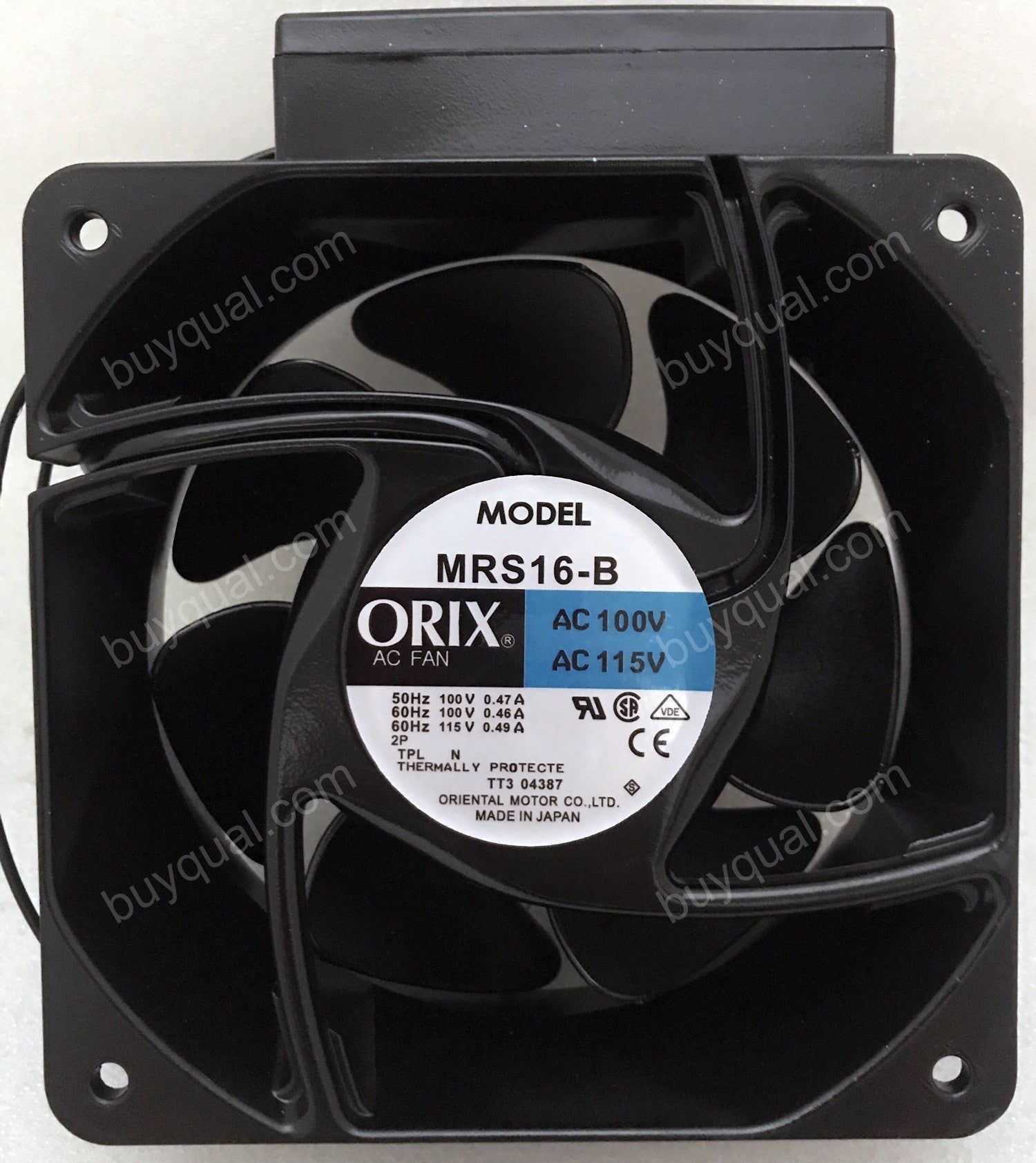 ORIX MRS16-B 100/115V 0.48/0.49A 48/51W 2wires Cooling Fan ORIX MRS16-B 100/115V 0.48/0.49A 48/51W 2wires Cooling Fan